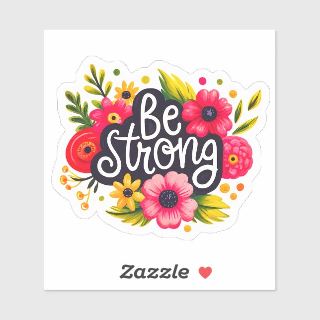Strong Blooming Flower Illustration Sticker (Sheet)
