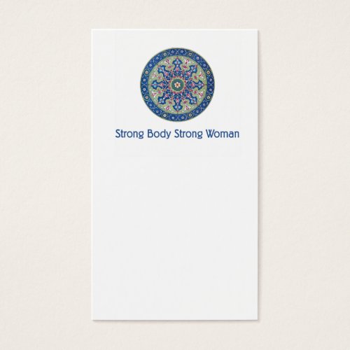 Strong Body Strong Woman Business Card Templates
