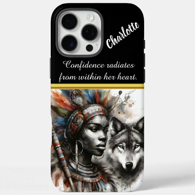 Strong bond between woman and wolf Case-Mate iPhone case (Back)