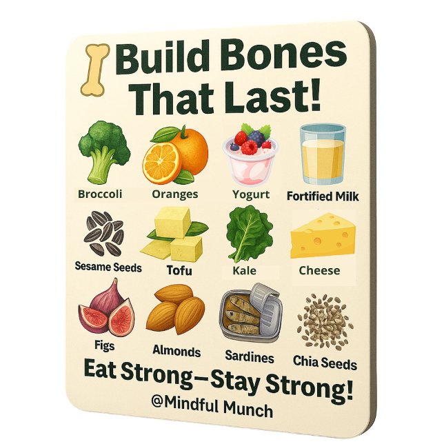 Strong Bones Fridge Magnet (Support strong bones with this nutrition magnet—ideal for growing kids and aging adults.)