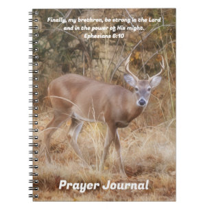 Strong Buck Deer Bible Verse Prayer Journal