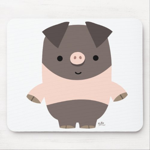 Strong Cartoon Pig mousepad