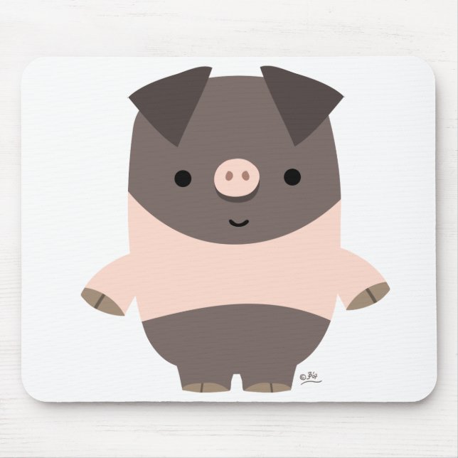 Strong Cartoon Pig mousepad (Front)