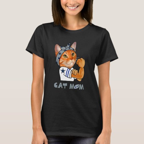 Strong Cat Mom For Cat  Mothers Day T_Shirt