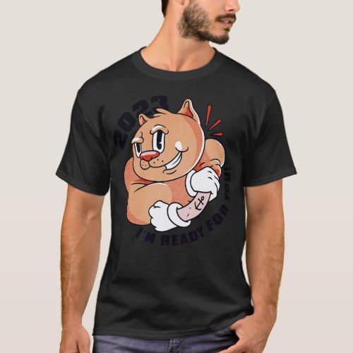 Strong cat new year T_Shirt