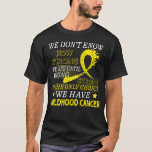 Strong Childhood cancer Gold awareness T-Shirt