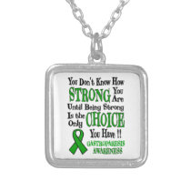 Strong/Choice...Gastroparesis Silver Plated Necklace