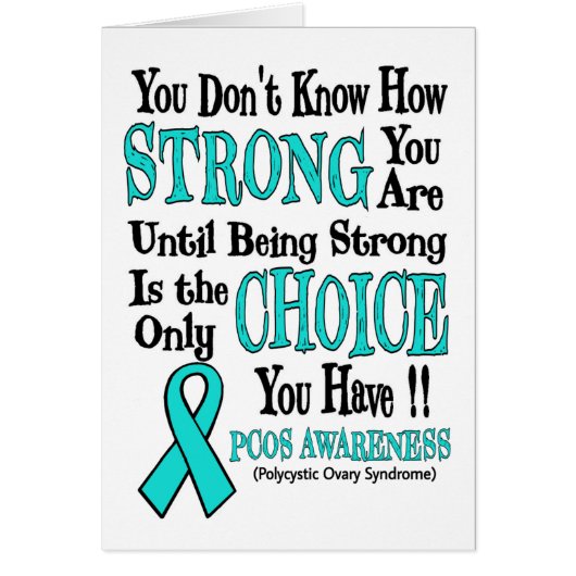 Strong/Choice...PCOS Cards (Front)