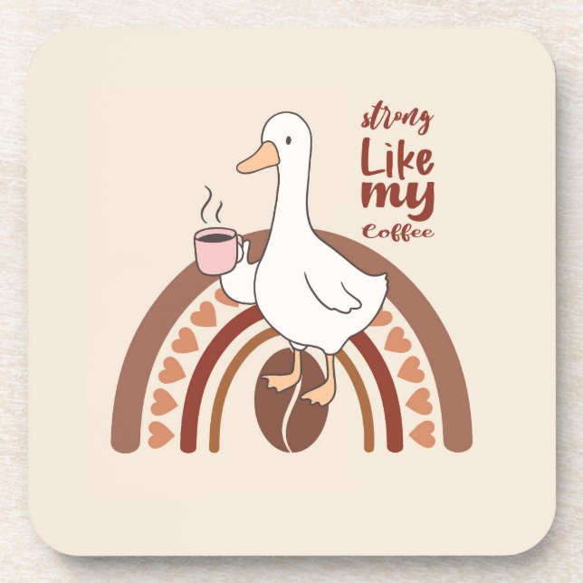 Strong Coffee Beverage Coaster (Front)