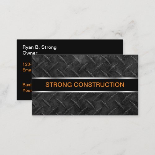 Strong Construction Theme Business Cards