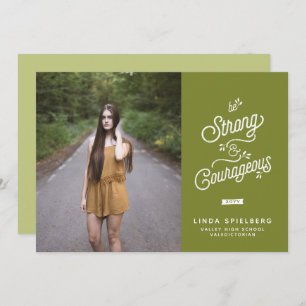 Strong & Courageous Graduation Announcement