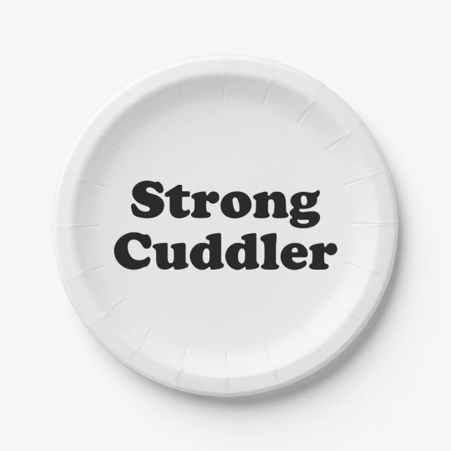 Strong Cuddler Paper Plates (Front)