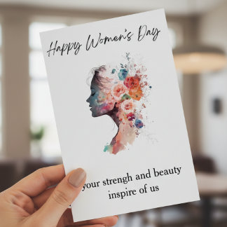 Strong Empowered Queen International Women’s Day  Holiday Card