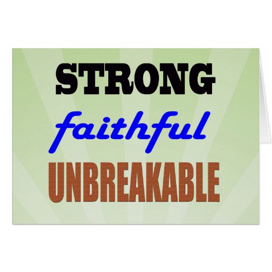 Strong Faithful Unbreakable (Front Horizontal)