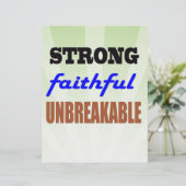 Strong Faithful Unbreakable (Standing Front)