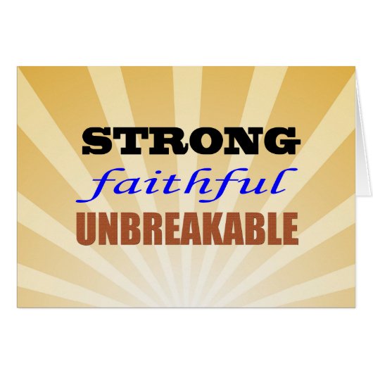 Strong Faithful Unbreakable Cards (Front Horizontal)