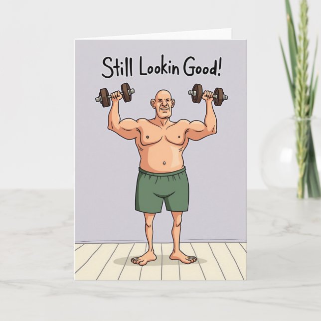 Strong Fathers Day Figure Card (Front)