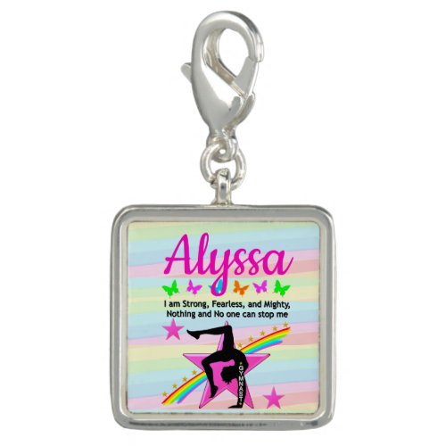 STRONG FEARLESS AND MIGHTY GYMNAST CHARM