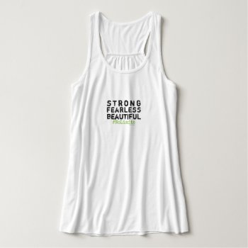 Strong Fearless Beautiful Women's Flowy Tank Top by KariAnapol at Zazzle