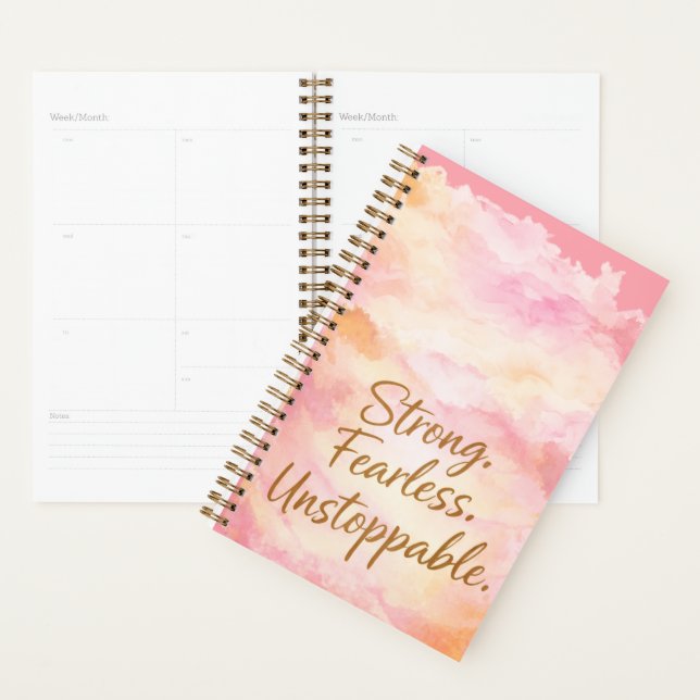 Strong Fearless Unstoppable Motivation journal  Planner (Display)
