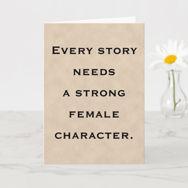 Strong Female Character Role Model Mother's Day Card (Small Plant)
