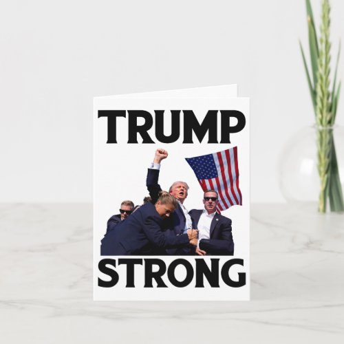 Strong Fist Hand Us Vote Trump 2024 Survives Rally Card