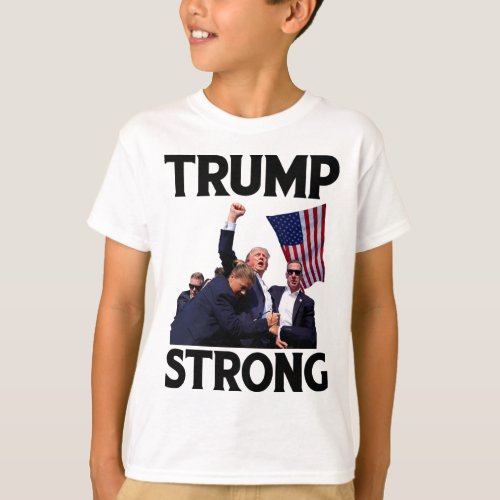 Strong Fist Hand Us Vote Trump 2024 Survives Rally T_Shirt