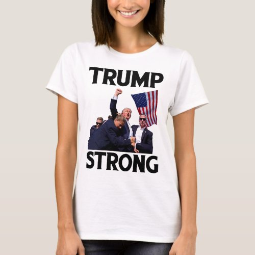 Strong Fist Hand Us Vote Trump 2024 Survives Rally T_Shirt