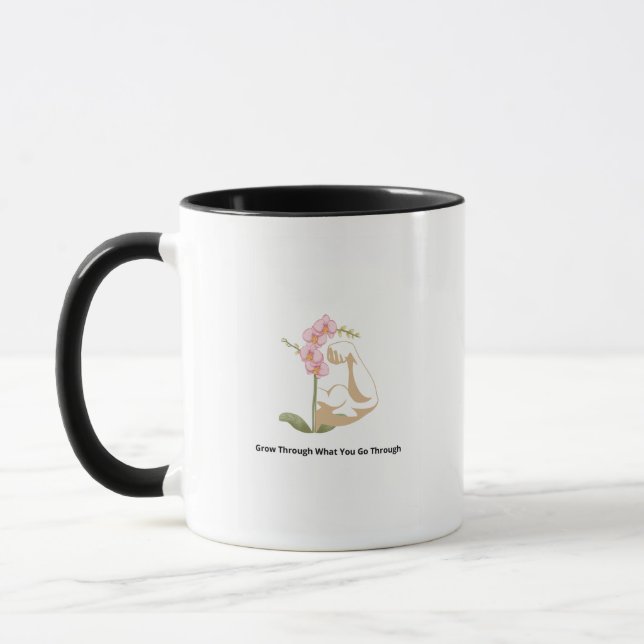 Strong Floral Woman  Mug (Left)