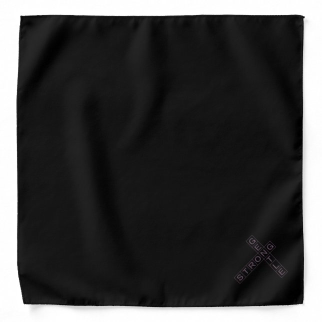 STRONG&GENTLE (black)   Bandana (Front)