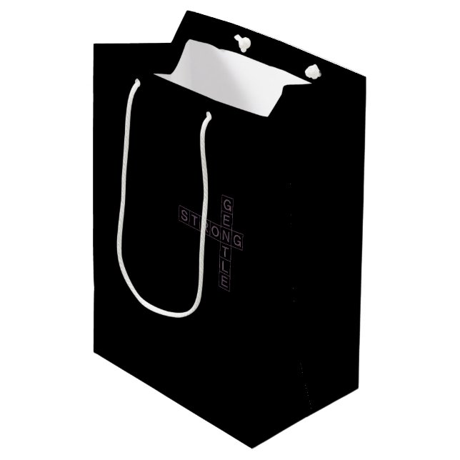 STRONG&GENTLE (black)   MEDIUM PAPER BAG (Front Angled)