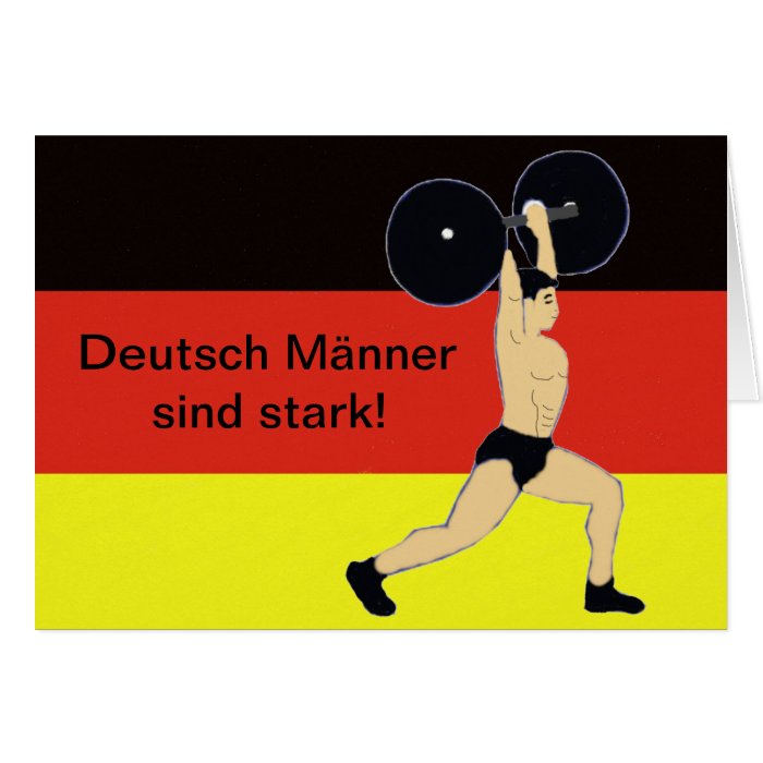 Strong German men birthday Greeting Card