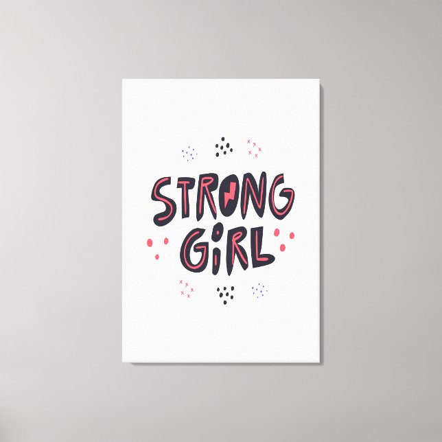Strong Girl Canvas Print (Front)
