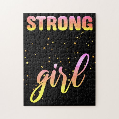 Strong Girl Pastel Star Jigsaw Puzzle