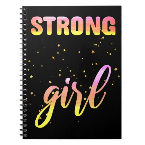 Strong Girl Pastel Star Notebook