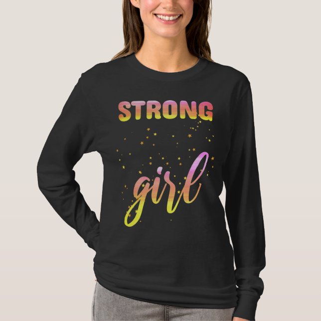 Strong Girl Pastel Star T-Shirt (Front)