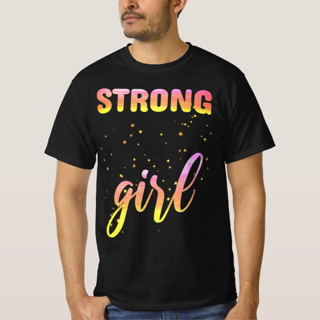 Strong Girl Pastel Star T-Shirt (Front)