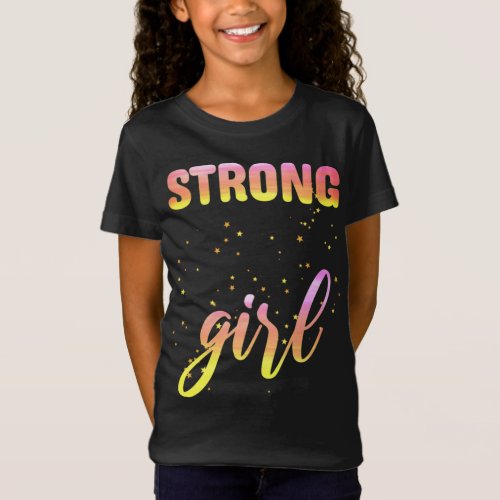 Strong Girl Pastel Star T_Shirt