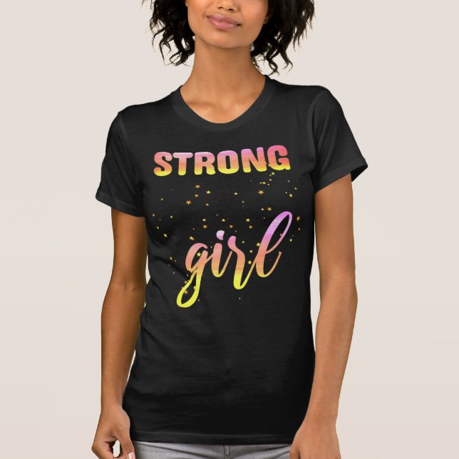 Strong Girl Pastel Star T-Shirt (Front)