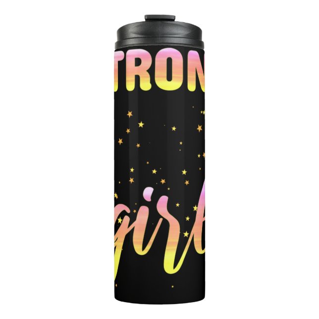Strong Girl Pastel Star Thermal Tumbler (Front)