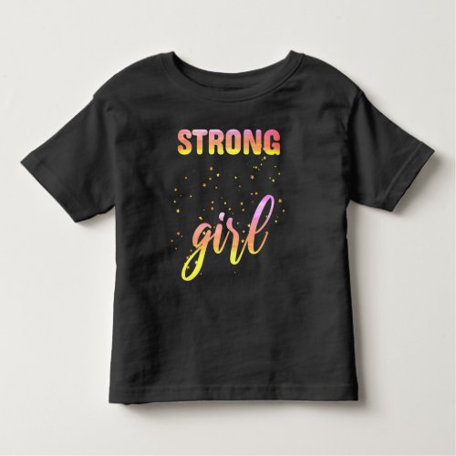 Strong Girl Pastel Star Toddler T_shirt