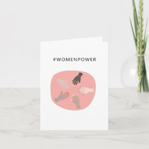 strong girl power happy women's day feminist card