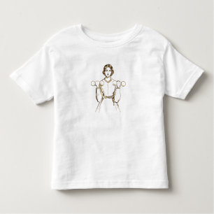 Strong Girl Vintage Illustration of lifting weight Toddler T-shirt