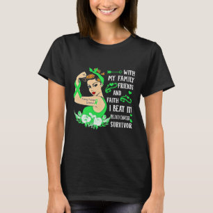 Strong Girl With My Family I Beat It Kidney Diseas T-Shirt