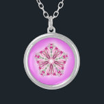 *~* Strong Glowing Pink Star Mandala Healer Reiki Silver Plated Necklace<br><div class="desc">JEWELRY WITH INTENTION (R) - Energetically Enhanced Jewelry. As a professional distance spiritual energy healer since 2001, I have learned, developed and utilized the power of energy healing intention. All my JEWELRY WITH INTENTION (R) carries the healing energy of positive manifestation. This JEWELRY is ready to receive your own personal...</div>