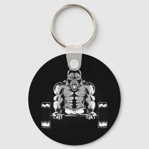 Strong Gorilla Pumps Muscles Keychain