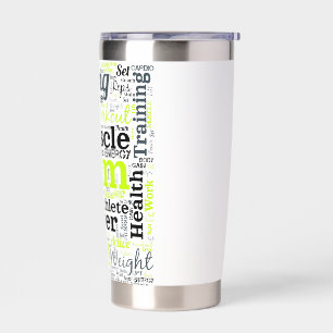 Strong Gym Workout Word Cloud Insulated Tumbler
