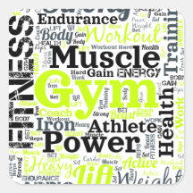 Strong Gym Workout Word Cloud