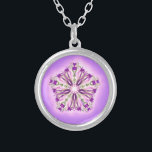 *~* Strong Healer Glowing Magenta Star Mandala Silver Plated Necklace<br><div class="desc">JEWELRY WITH INTENTION (R) - Energetically Enhanced Jewelry. As a professional distance spiritual energy healer since 2001, I have learned, developed and utilized the power of energy healing intention. All my JEWELRY WITH INTENTION (R) carries the healing energy of positive manifestation. This JEWELRY is ready to receive your own personal...</div>
