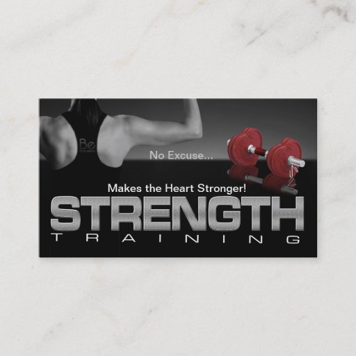 Customizable Strong Heart Business Card